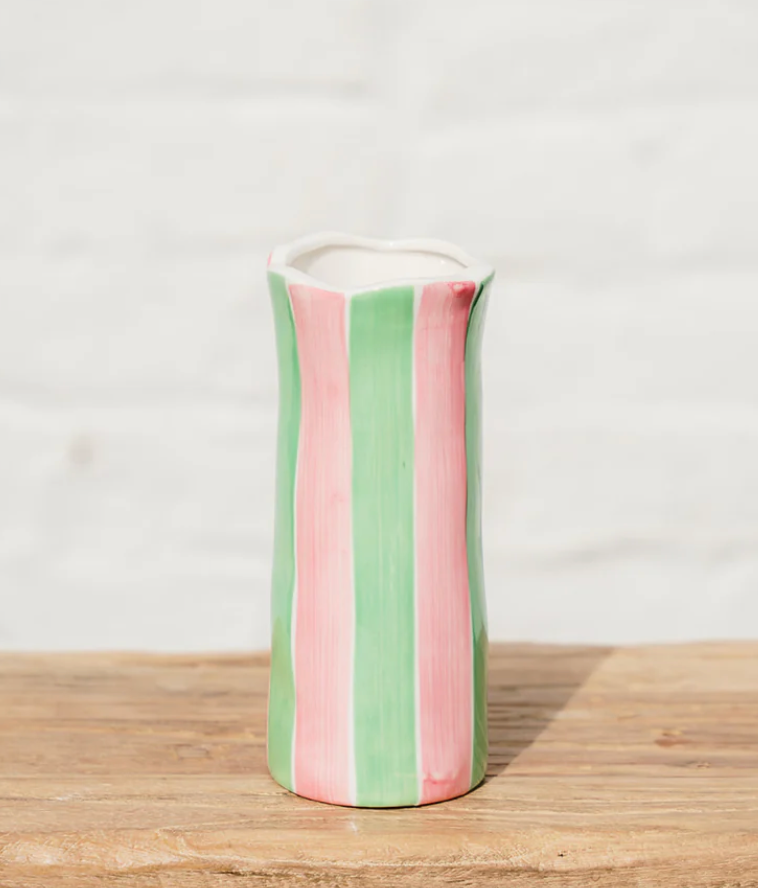 Small Pink & Mint Green Stripe