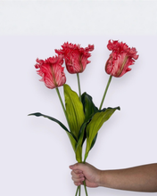 Load image into Gallery viewer, Large coral parrot artificial tulips
